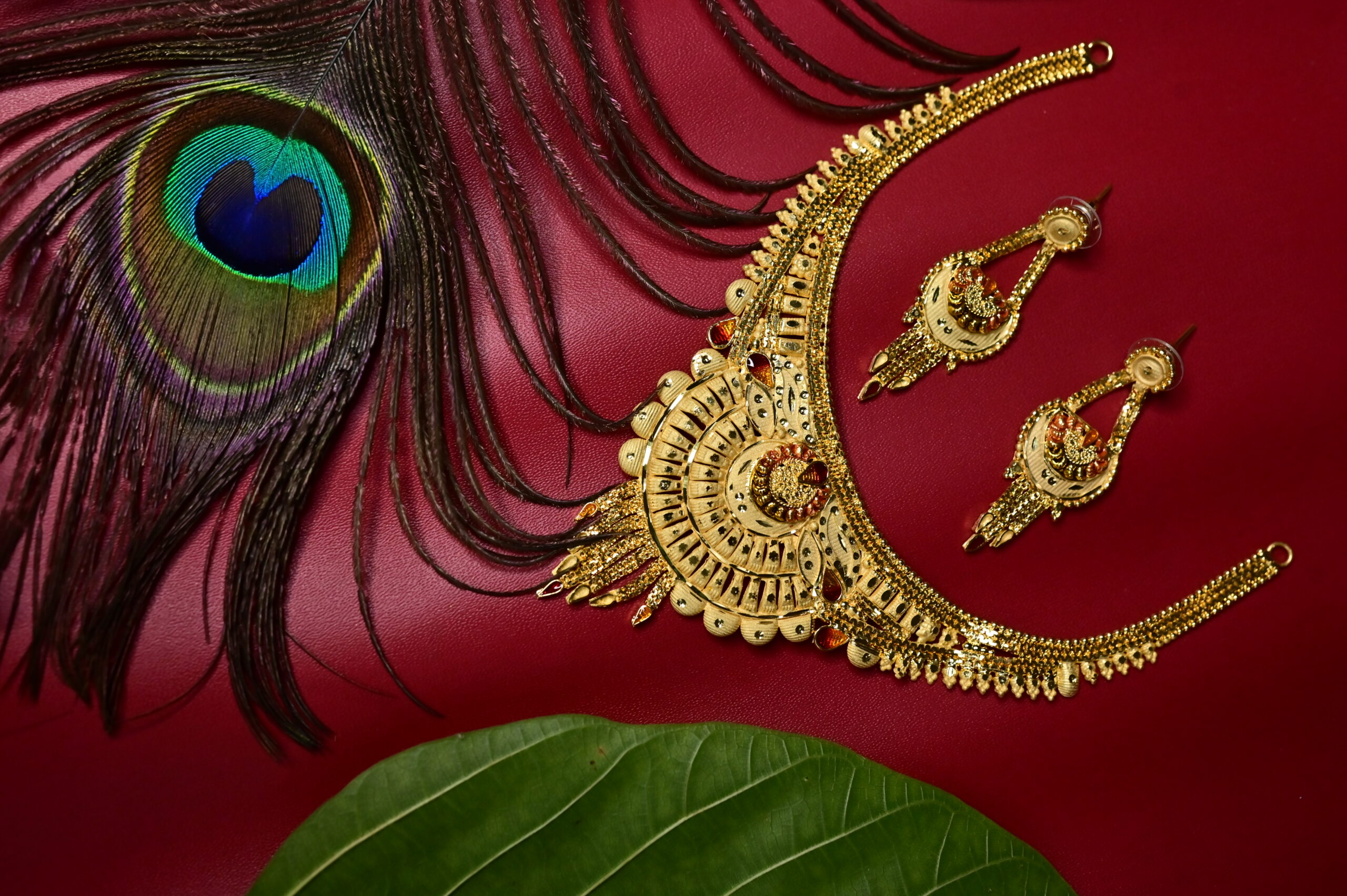 Royal Polki Haar with Earrings - Image 2