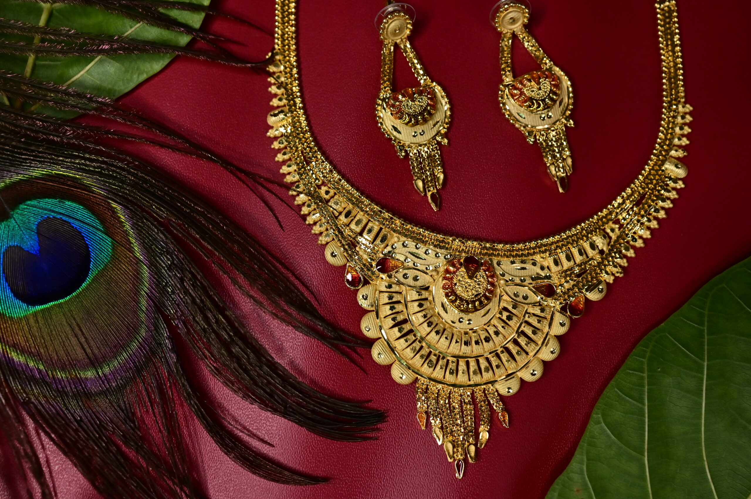 Royal Polki Haar with Earrings - Image 3